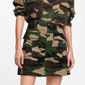 Zara cargo Camouflage Mini Skirt